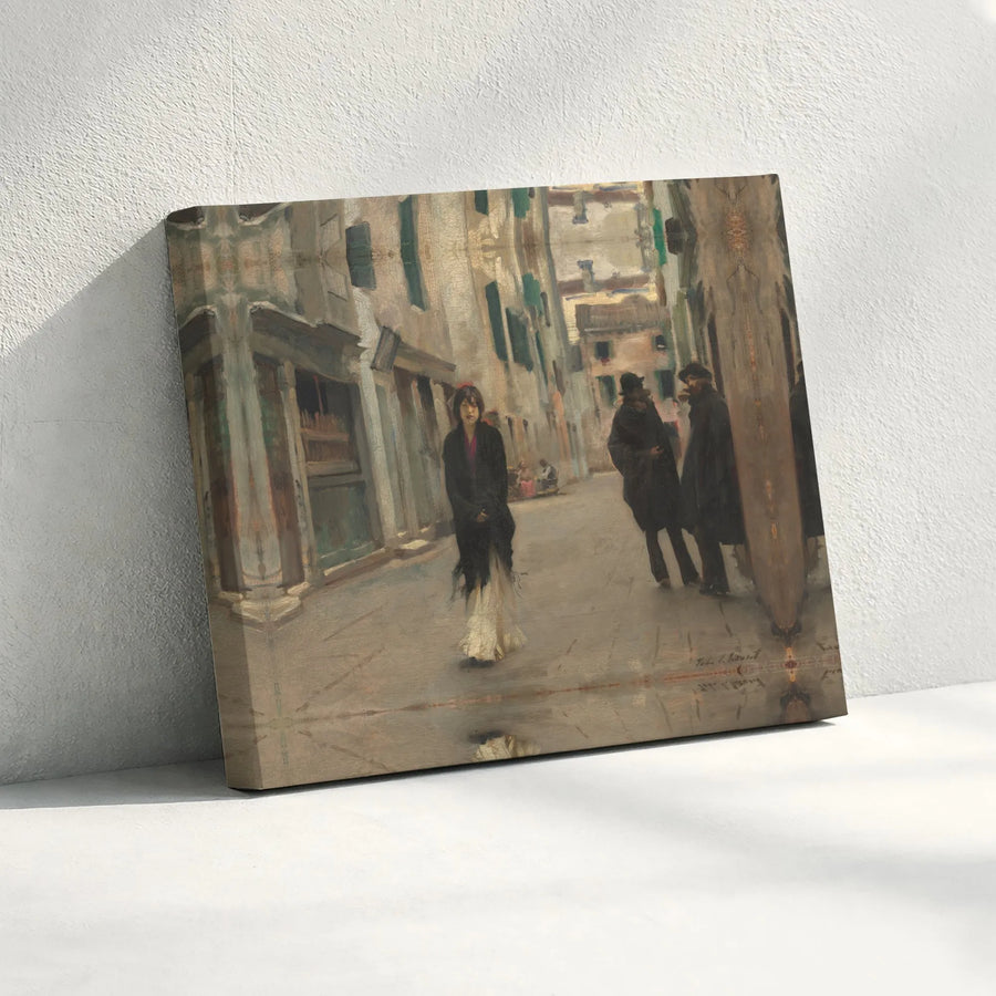 Sargent Street in Venice Canvas Print | Impressionist Painting Reproduction with Mirrored Edges | Premium 1.25" Thick Canvas | Collector Gift for Classic Art Lovers