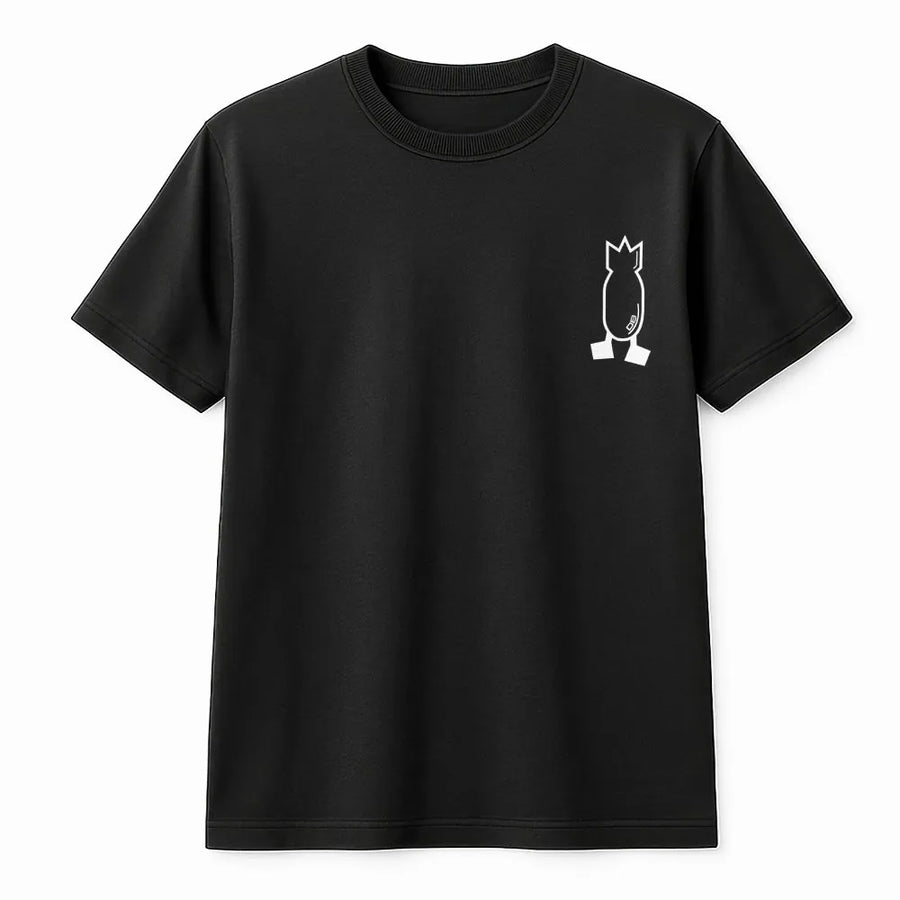 Minimalist Bomb Graphic T-Shirt | Simple Line Art Pullover Sweatshirt | Premium Cotton Blend | Unisex Streetwear Gift for Men & Women