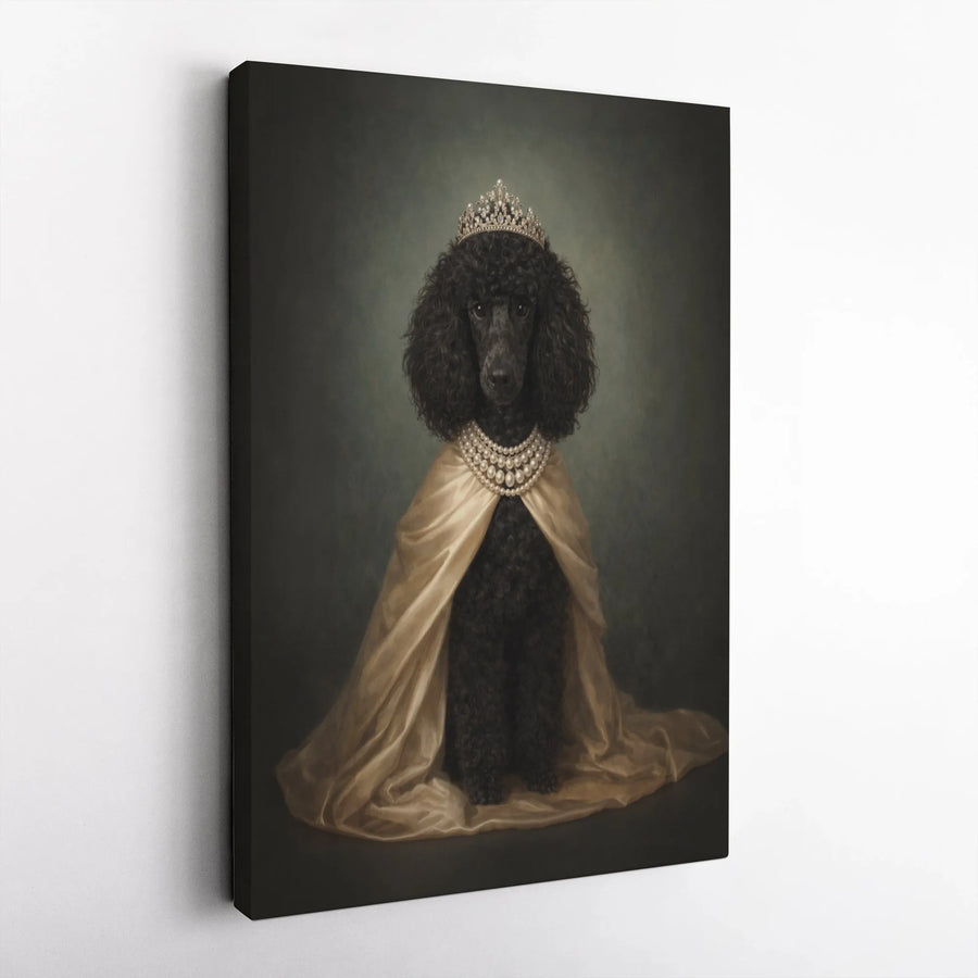 Royal Poodle Canvas Wall Art | Renaissance Style Pet Portrait | Thick Gallery Wrap Canvas | Premium Gift for Dog Lover & Poodle Mom