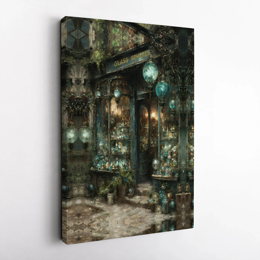 Mystical Apothecary Canvas Print | Glowing Magic Shop Fantasy Art | Gallery Wrapped 1.25 Inch Profile | Whimsical Home Decor Gift