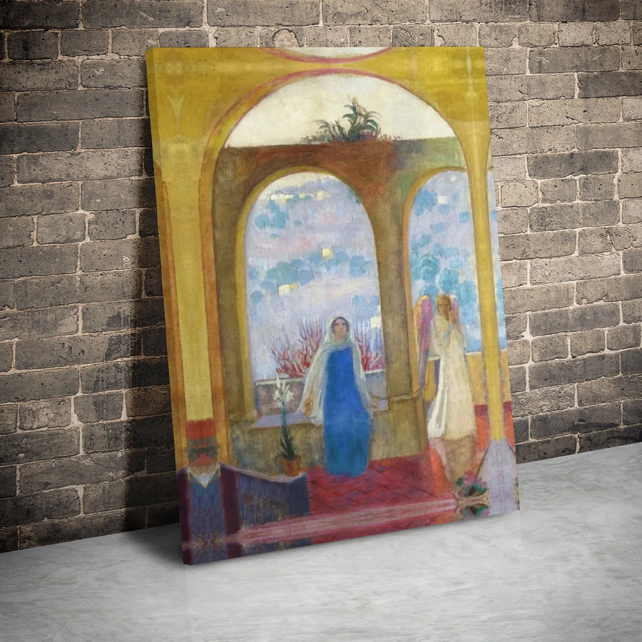 The Annunciation by Maurice Denis | Fine Art Religious Canvas Print | 1.25-Inch Gallery Wrap | Christian Home Decor Wall Art Gift