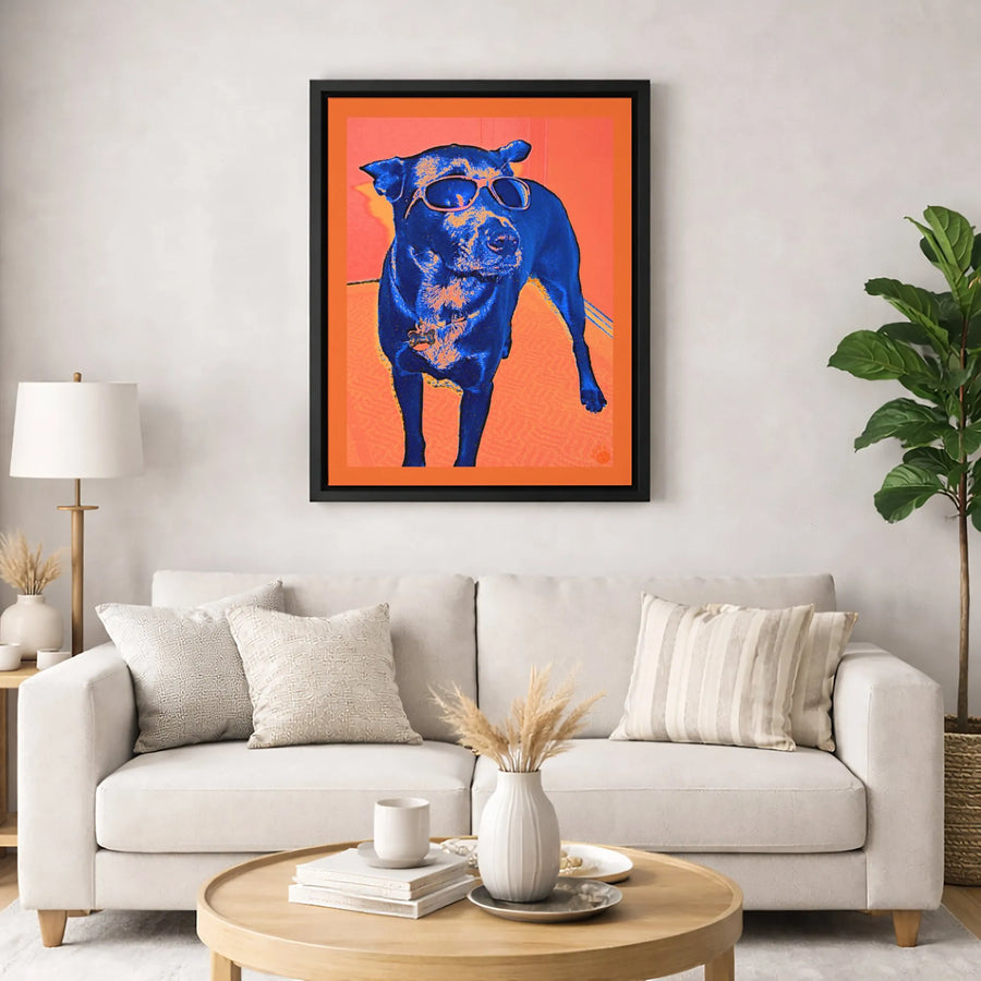 Cool Dog Wall Art | Pop Art Sunglasses Portrait | Premium Gallery-Wrapped Canvas | Vibrant Home Decor Gift for Dog Lovers