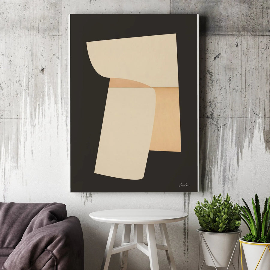 Abstract Canvas Wall Art | Modern Geometric Shapes Print | Thick 1.25" Gallery Wrap Canvas | Premium Home & Office Decor Gift