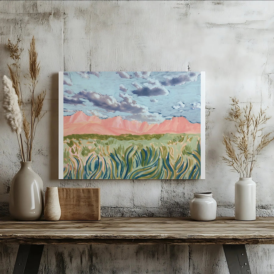 Big Bend National Park Canvas Print | Abstract Texas Mountain Landscape | Premium Gallery Wall Art | Southwest Home Decor Gift for Nature Lover