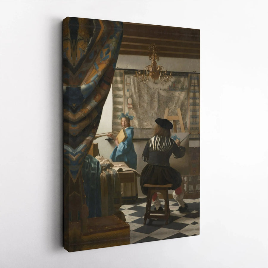 The Art of Painting by Johannes Vermeer | Classic Masterpiece Wall Art | Gallery Quality 1.25" Canvas | Museum Fine Art Gift for Home Decor