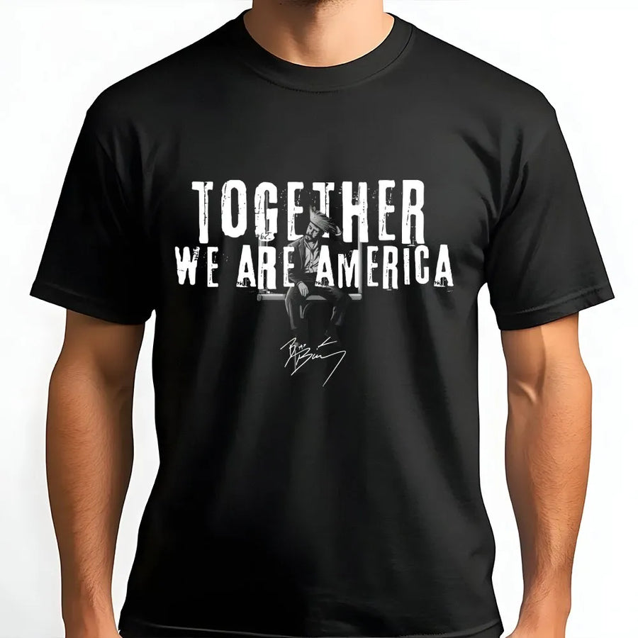 Together We Are America T-Shirt | Patriotic Football Fan Graphic Tee | 100% Cotton Premium Quality | Unity Independence Day Gift For Fans