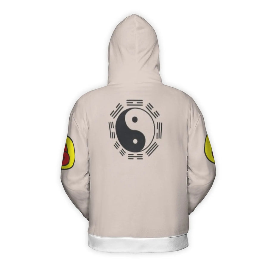 Yin Yang Hoodie | Bagua Trigrams 3D Graphic Design | Premium Polyester Brushed Fleece | Unisex Spiritual Taoism Gift for Men and Women