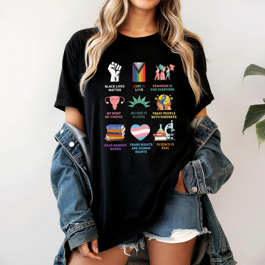 Social Justice Graphic T-Shirt | Inclusive Human Rights Advocacy Design | 100% Cotton Premium Tee | Empowering Equality Gift for Activists
