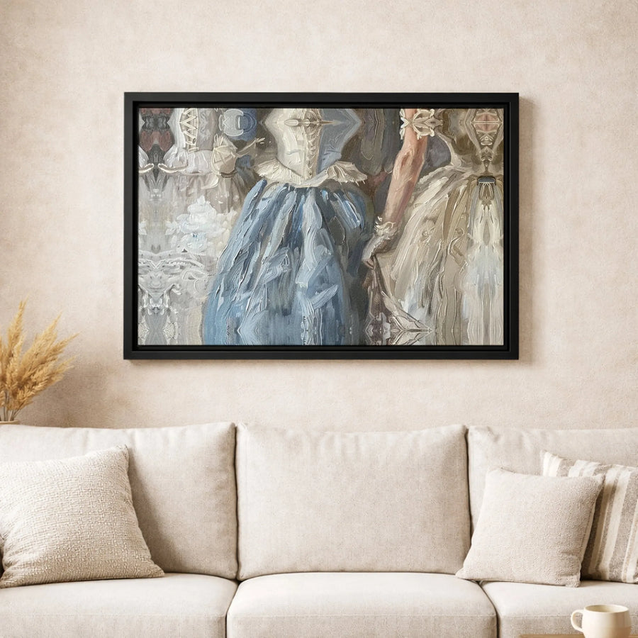 Abstract Impressionist Canvas Art | Historical Gown Portrait Wall Decor | Premium 1.25-Inch Gallery Wrap | Elegant Fine Art Print for Home Gift