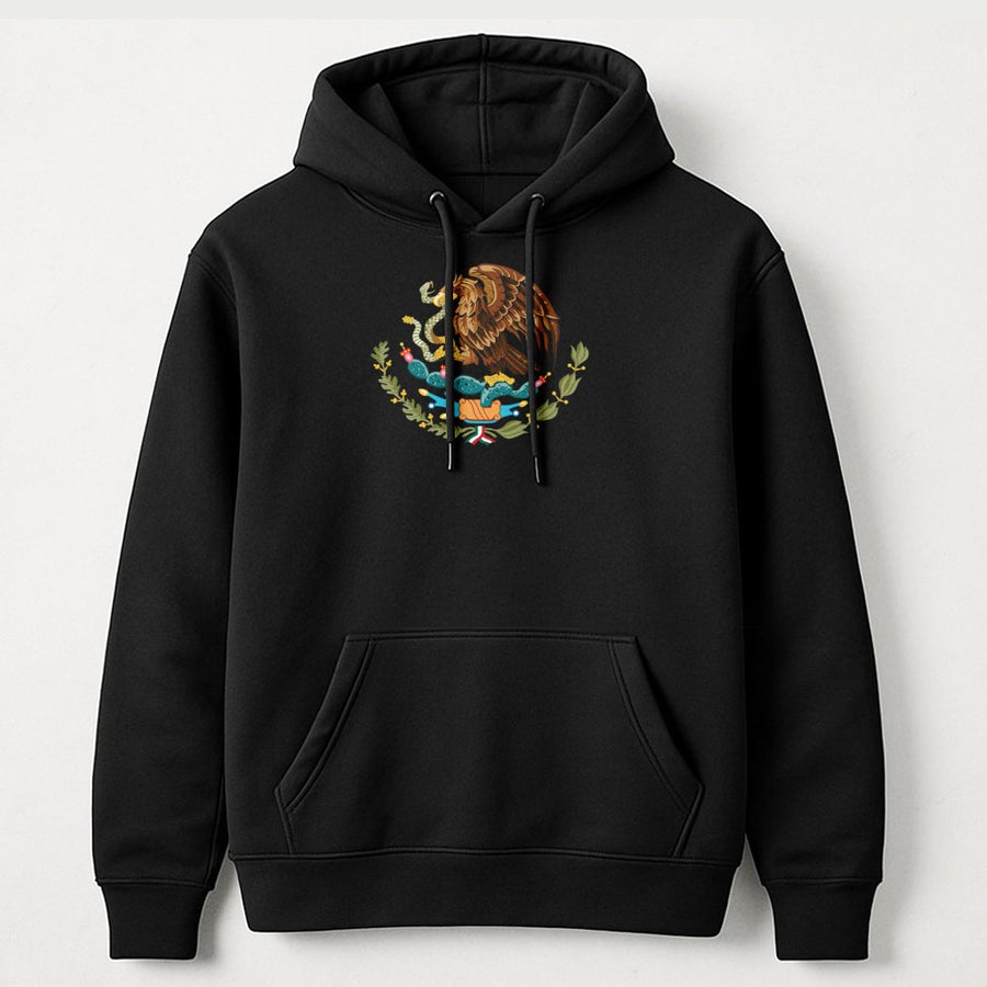Mexico Coat of Arms Hoodie | Authentic Mexican Eagle Emblem Design | Premium Cotton Blend | Gift for Mexican Heritage and Culture Lovers