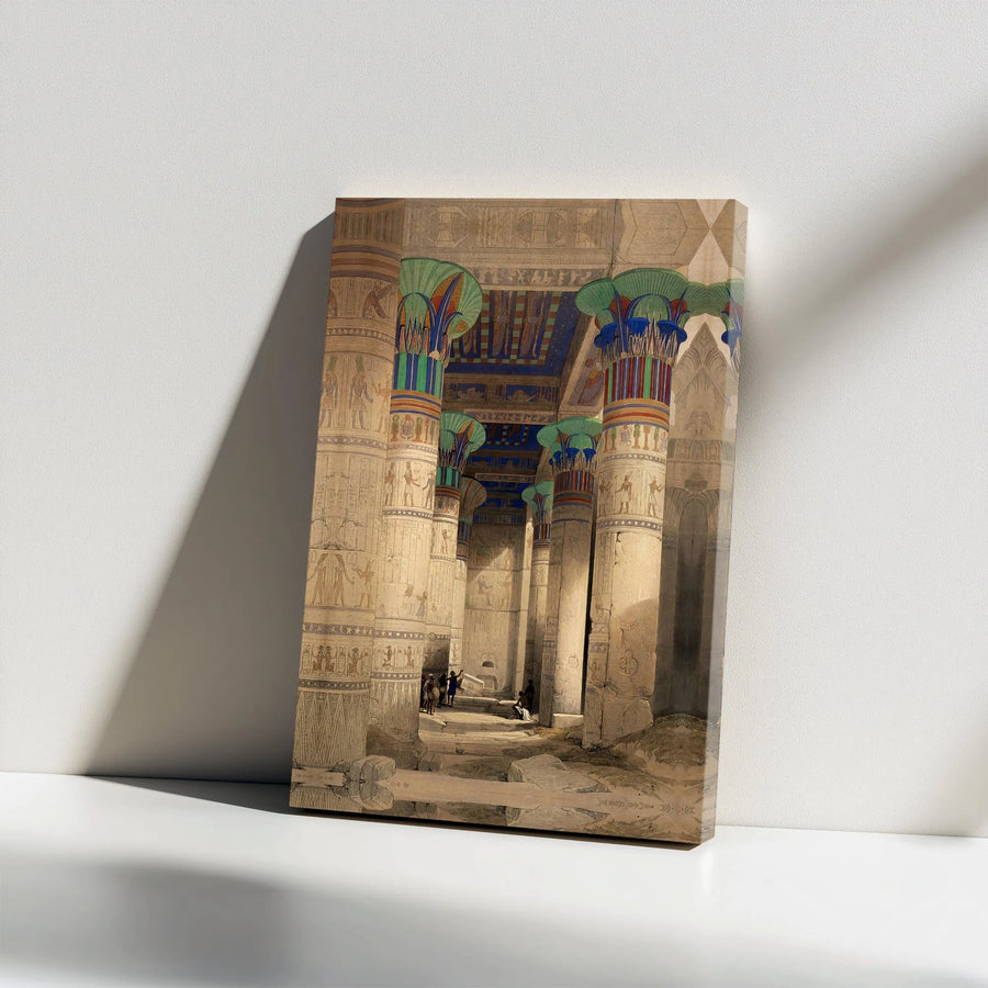 Karnak Temple Wall Art | Ancient Egypt Hypostyle Hall Canvas Print | Premium Gallery Wrapped Canvas | Egyptology Home Decor Gift for History Buffs