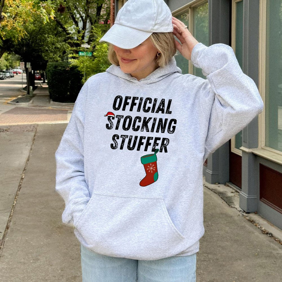 Stocking Stuffer Hoodie | Funny Christmas Quote Sweatshirt | Cotton-Polyester Blend | Festive Holiday Gift for Him and Her