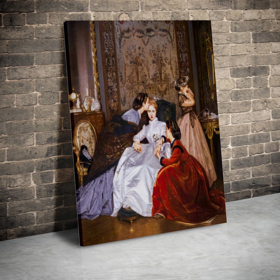 Victorian Painting Wall Art | Empress Eugenie and Ladies in Waiting | Premium Gallery Wrapped Canvas | Collector's Classic Home Decor