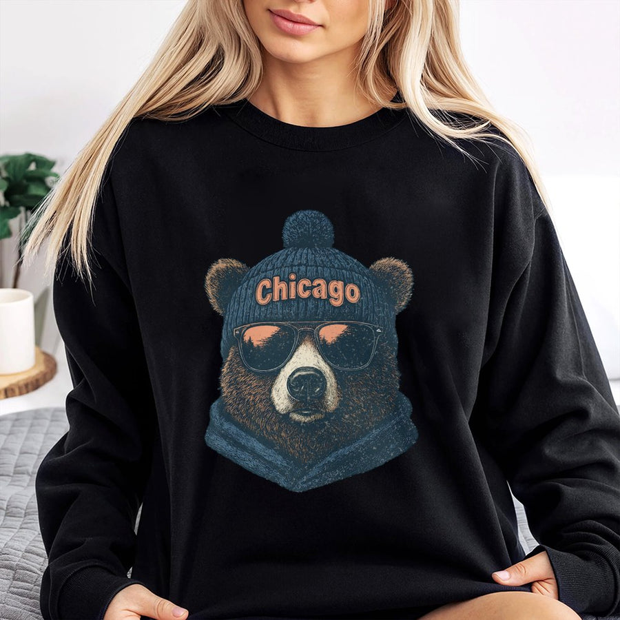 Vintage Chicago Football Sweatshirt Sweatshirt Trendy Fan Gifts Game Day Apparel Team Crewneck Chicago Bears Fan Gear