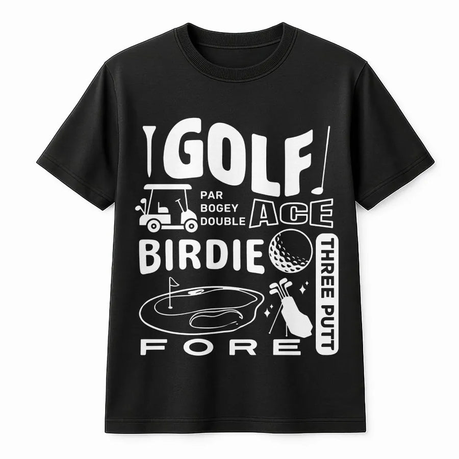 Vintage Golf T-Shirt | Retro Golfer Graphic Design | 100% Breathable Cotton | Premium Gift for Golf Lovers and Sports Enthusiasts