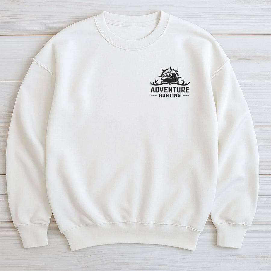 Adventure Hunting Sweatshirt | Majestic Deer Forest Mountain Graphic | Premium Cotton Blend | Gift for Hunter Outdoor Enthusiast