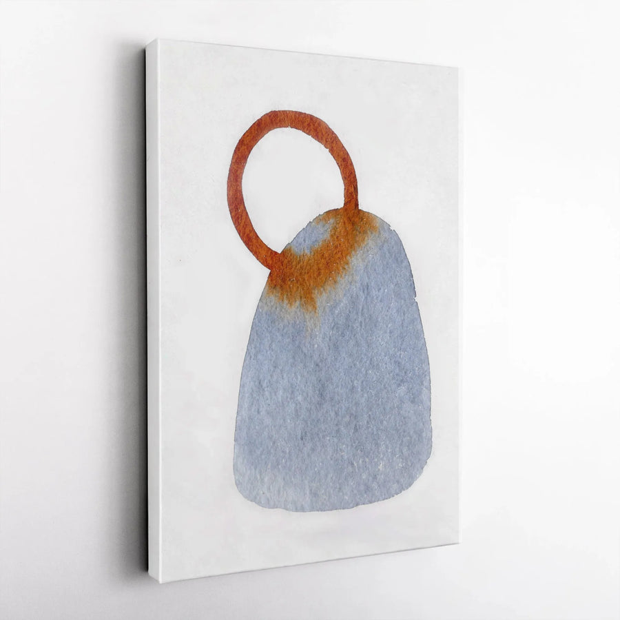 Minimalist Coastal Wall Art | Abstract Watercolor Buoy Canvas Print | Premium Gallery-Quality Canvas | Modern Japandi Home Decor Gift for Living Room
