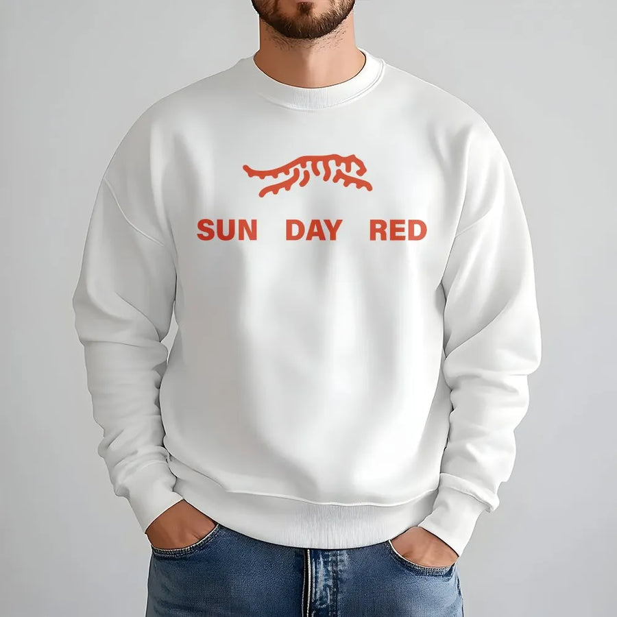 Sunday Red Tiger Sweatshirt | Retro Golf Graphic Pullover | Premium Cotton Blend Crewneck | Gift for Golf Lovers & Streetwear Fans