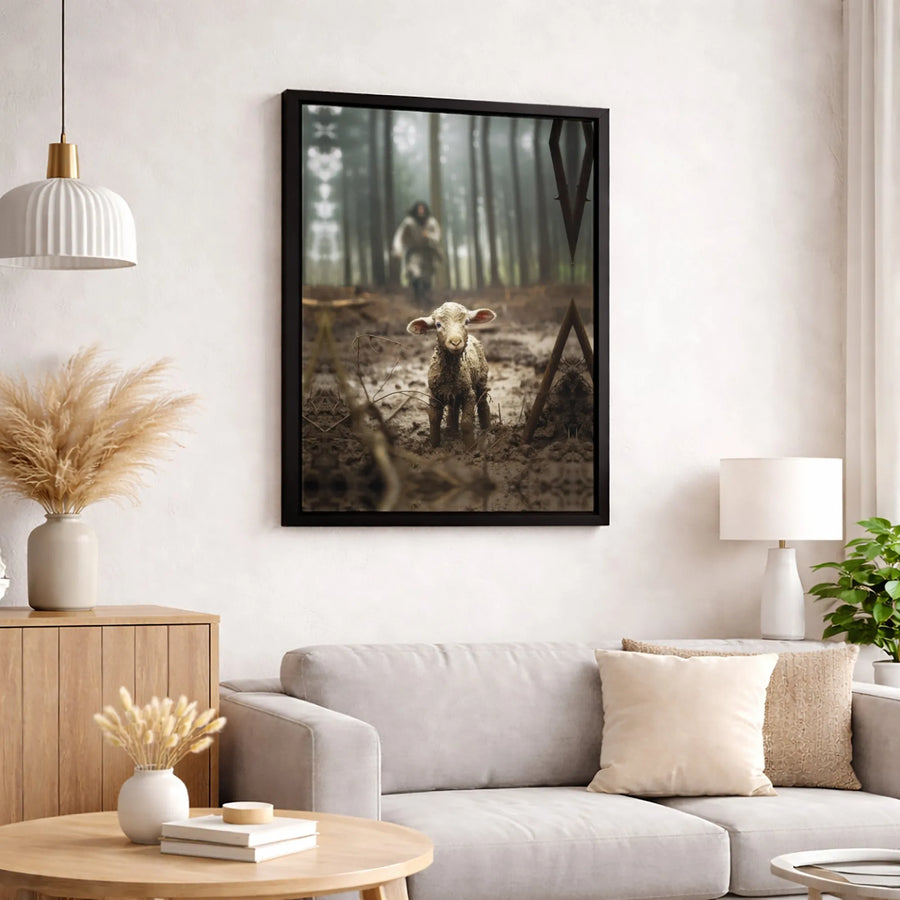 The Lost Sheep Canvas Art | Christian Religious Parable Wall Decor | Premium Fade-Resistant Gallery Wrap | Biblical Gift for Faithful Home