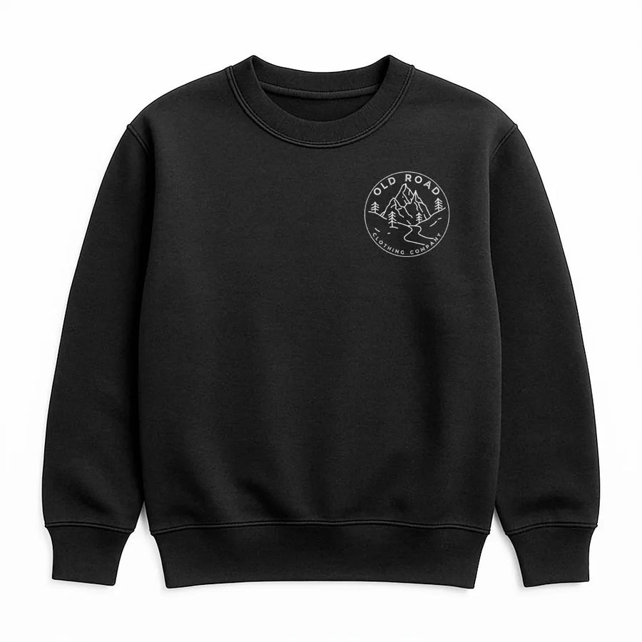 Mountain Landscape Sweatshirt | Minimalist Nature Line Art Design | Premium Cotton Blend | Gift For Hikers And Outdoors Lovers