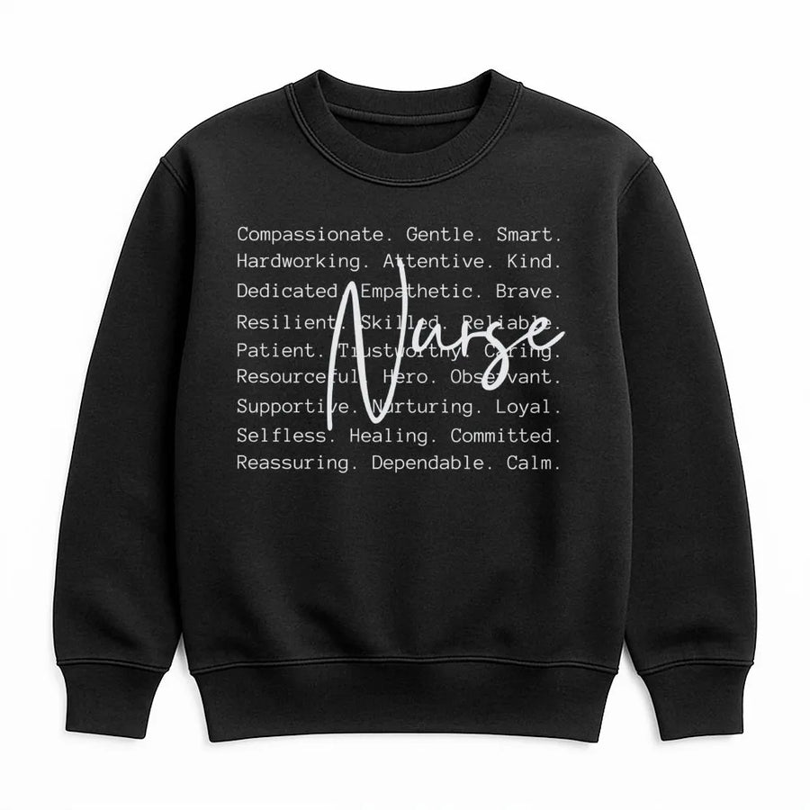 Nurse Sweatshirt | Inspirational Word Definition Design | Premium Cotton Blend | Nursing School Graduation Gift for RN CNA LPN