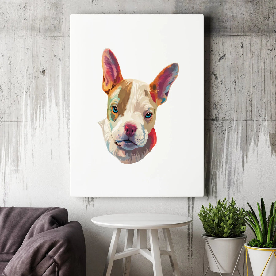 Colorful French Bulldog Canvas Print | Pop Art Dog Wall Art | Premium 1.25-Inch Gallery Wrap | Modern Pet Portrait Decor for Dog Lovers