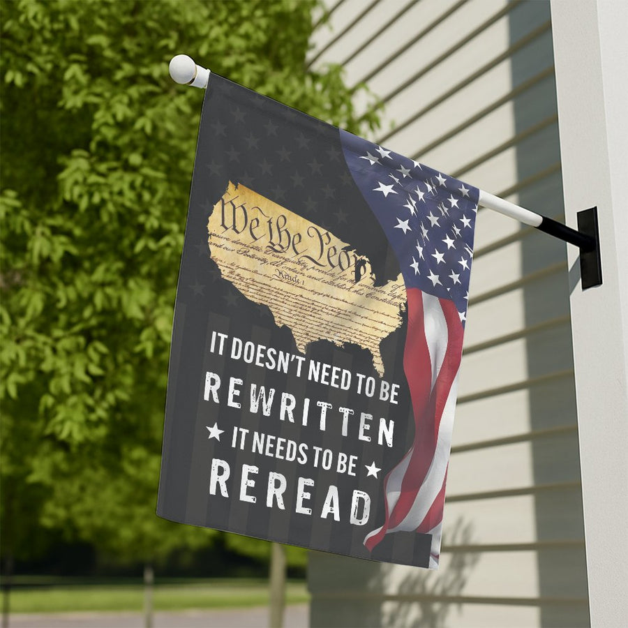 We The People Garden Flag | Patriotic Constitution Quote Decor | Durable Weather-Resistant Polyester | Gift for American History Enthusiasts