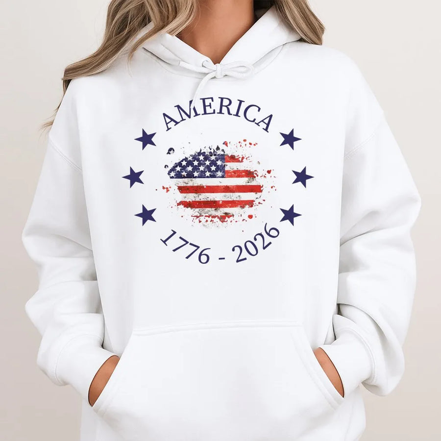 America 250th Anniversary Shirt | 1776-2026 Vintage Flag Graphic | Premium Cotton | Patriotic 4th of July Gift for Men & Women