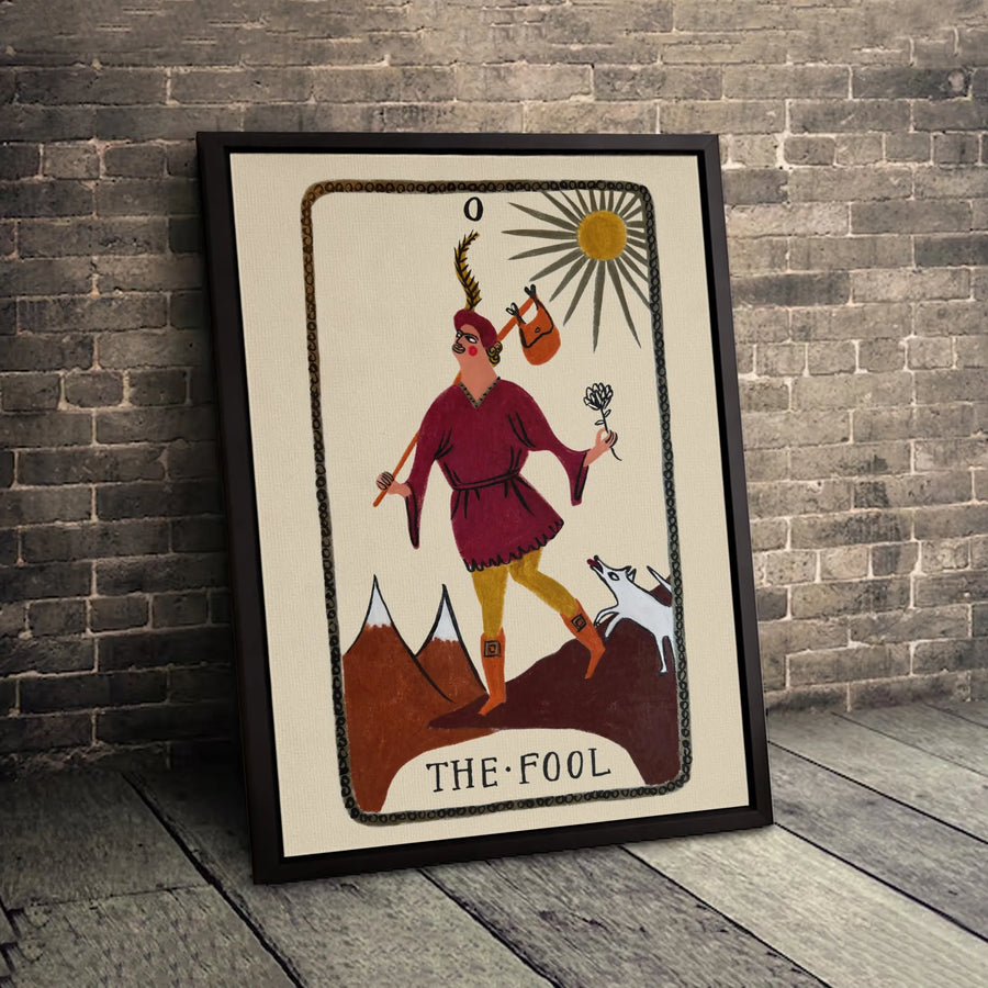 The Fool Tarot Card Wall Art | Mystical Bohemian Home Decor | Premium Gallery Wrap Canvas | Unique Spiritual Gift for Astrology Lovers