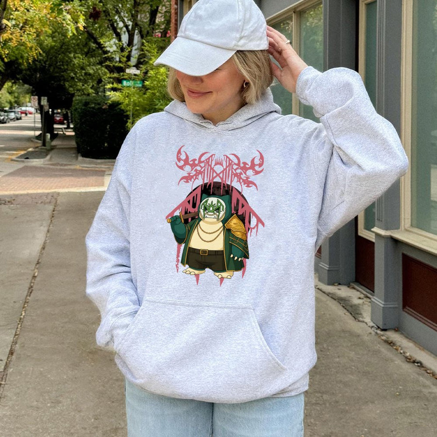Anime Warrior Monster Graphic Hoodie | Edgy Fantasy Character Illustration | Premium Cotton-Blend | Unique Gift For Gaming Fans