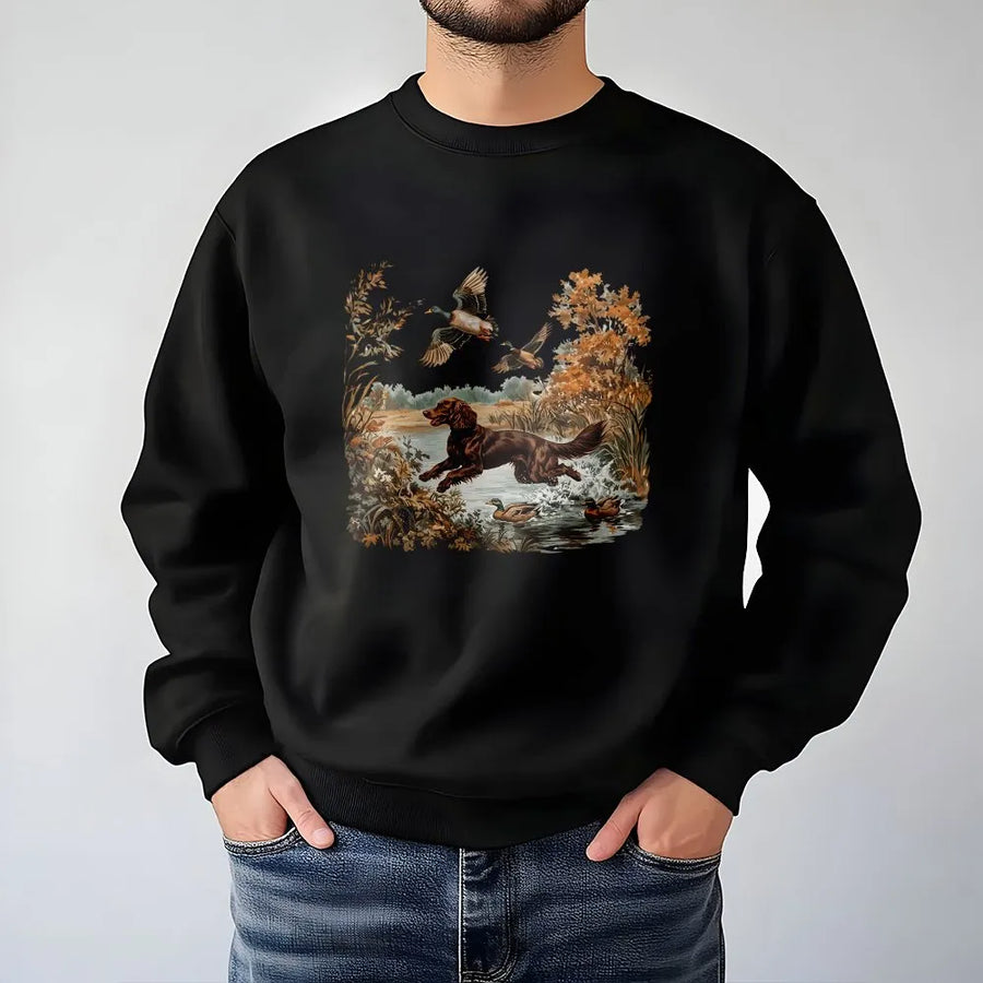 Vintage Hunting Dog Shirt | Classic Retriever & Duck Graphic Tee | Premium Cotton | Gift for Hunters & Outdoorsmen