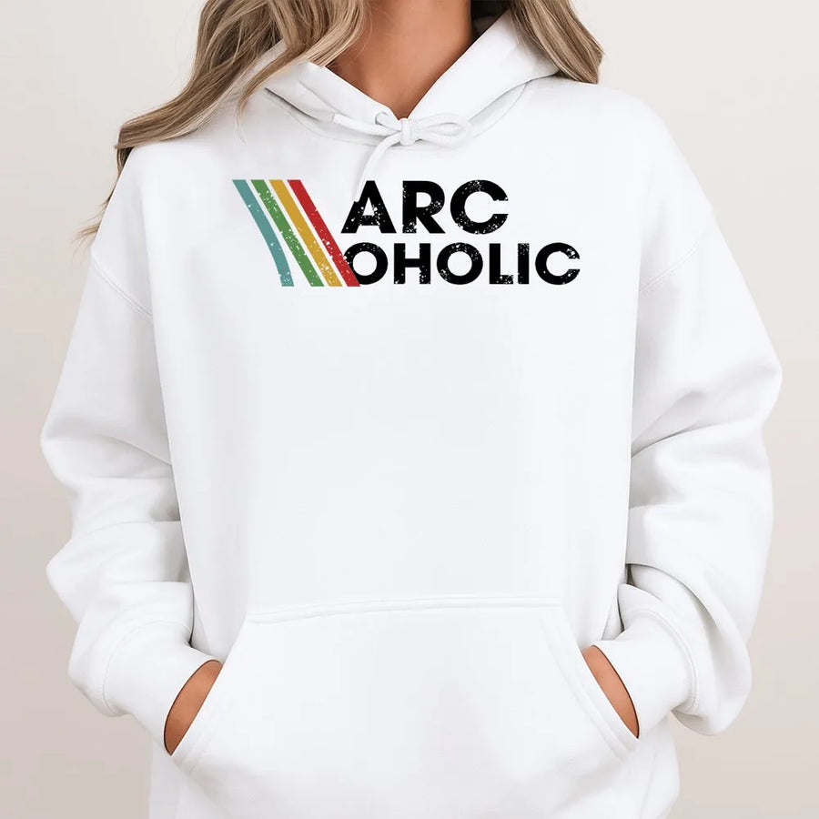 Archoholic Hoodie | Funny Architect Retro Rainbow Graphic | Premium Soft Cotton | Architecture Student Gift