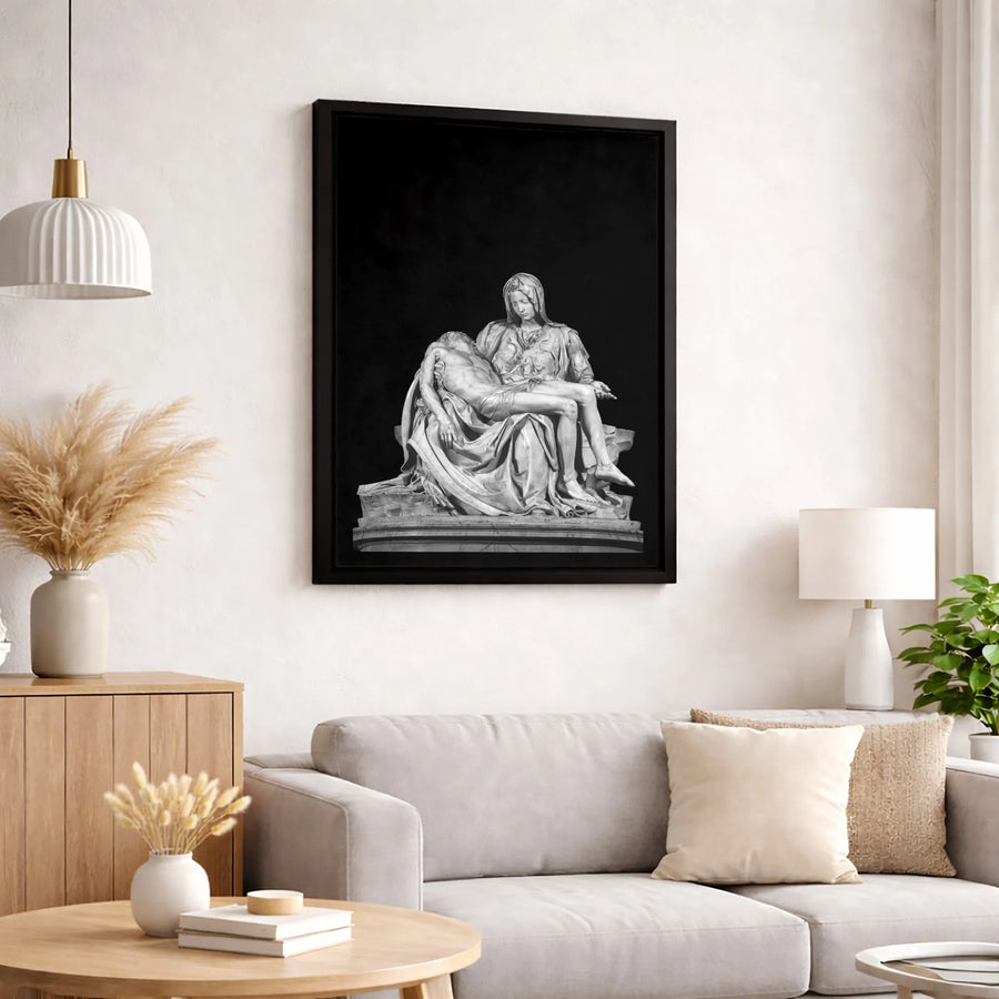 Michelangelo Pietà Sculpture Canvas Art | Classic Renaissance Masterpiece Wall Decor | 1.25-Inch Premium Gallery Profile | Religious Home Gift