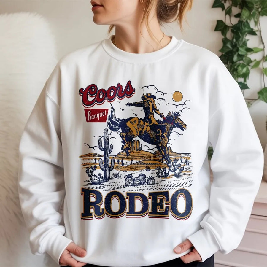Coors Cowboy Vintage Sweatshirt, Trendy Summer Sweatshirt, Summer Road Trip Sweatshirt, Cool Summer Sweatshirt, Beach Sweatshirt