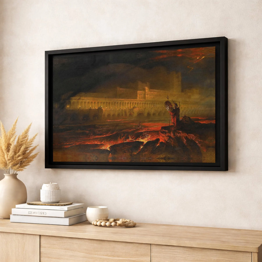 The Destruction of Pompeii and Herculaneum | John Martin Art Print | Gallery-Quality 1.25" Canvas | Classic Romanticism Wall Decor