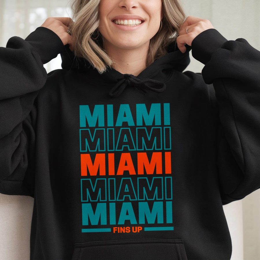 Miami Football Hoodie, Dolphins Football Hoodie, Hoodie For Miami Football Fans