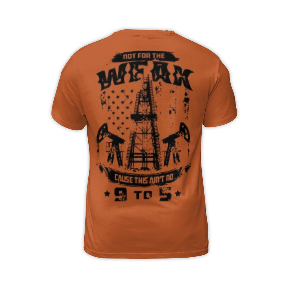 Oilfield Man T-Shirt | Not For The Weak American Flag Design | Premium Polyester Jersey 3D Print | Gift For Oil Rig Workers And Roughnecks