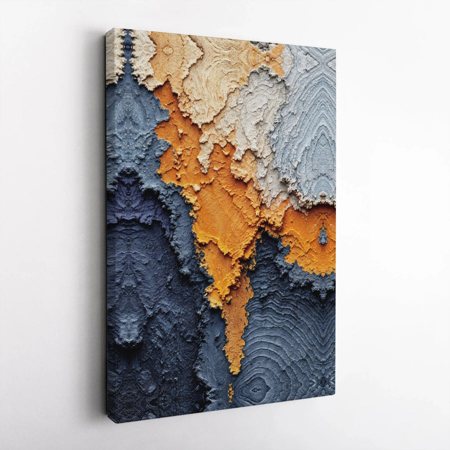Abstract Canvas Wall Art | 3D Textured Geologic Art Print | Premium Gallery Wrap Canvas | Modern Office & Living Room Decor Gift