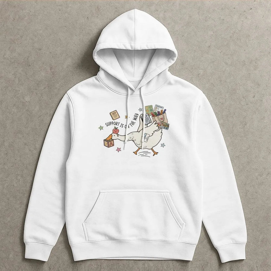 Special Education Teacher Hoodie | Funny Goose IEP Support Design | Soft Cotton Blend Pullover | Gift for SPED Educator, Inclusive Classroom Apparel