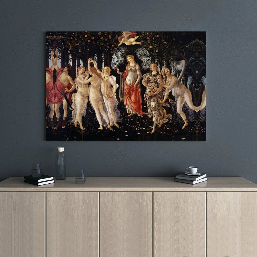 Sandro Botticelli Primavera Canvas Print | Renaissance Fine Art Gallery Wrap | Premium 1.25 Inch Thick Wood Frame | Classic Wall Decor For Art Lovers