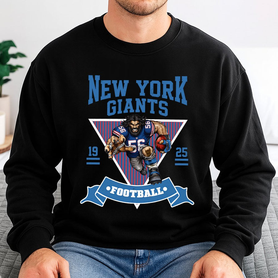 New York Giants Football 1925 With Cartoon Player Graphic Sweatshirt