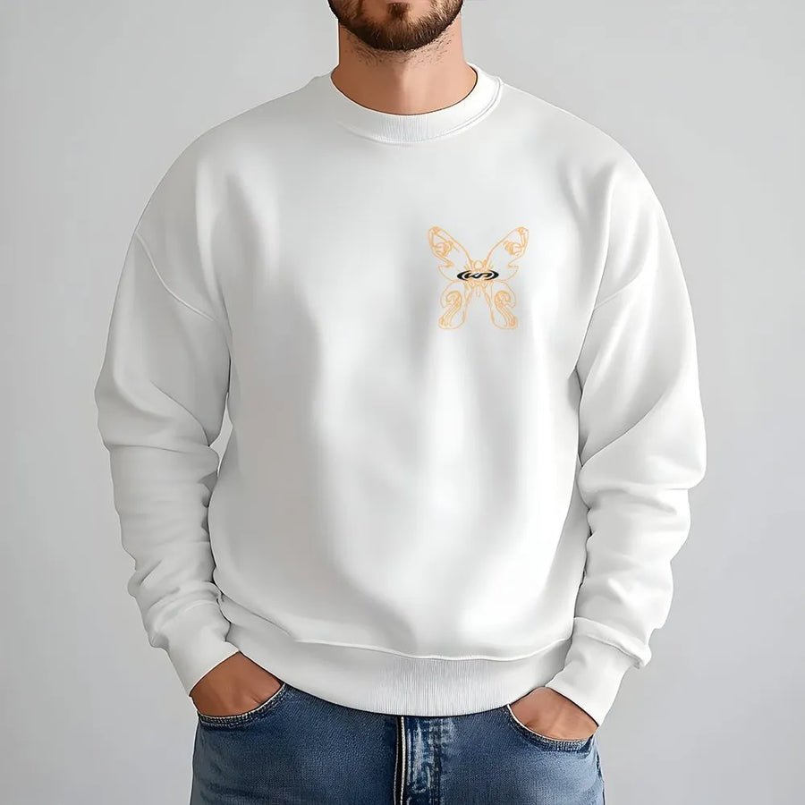 Mystic Butterfly Sweatshirt | Evil Eye Line Art Graphic | Soft Cotton Blend Pullover | Witchy Aesthetic Clothing Gift for Her