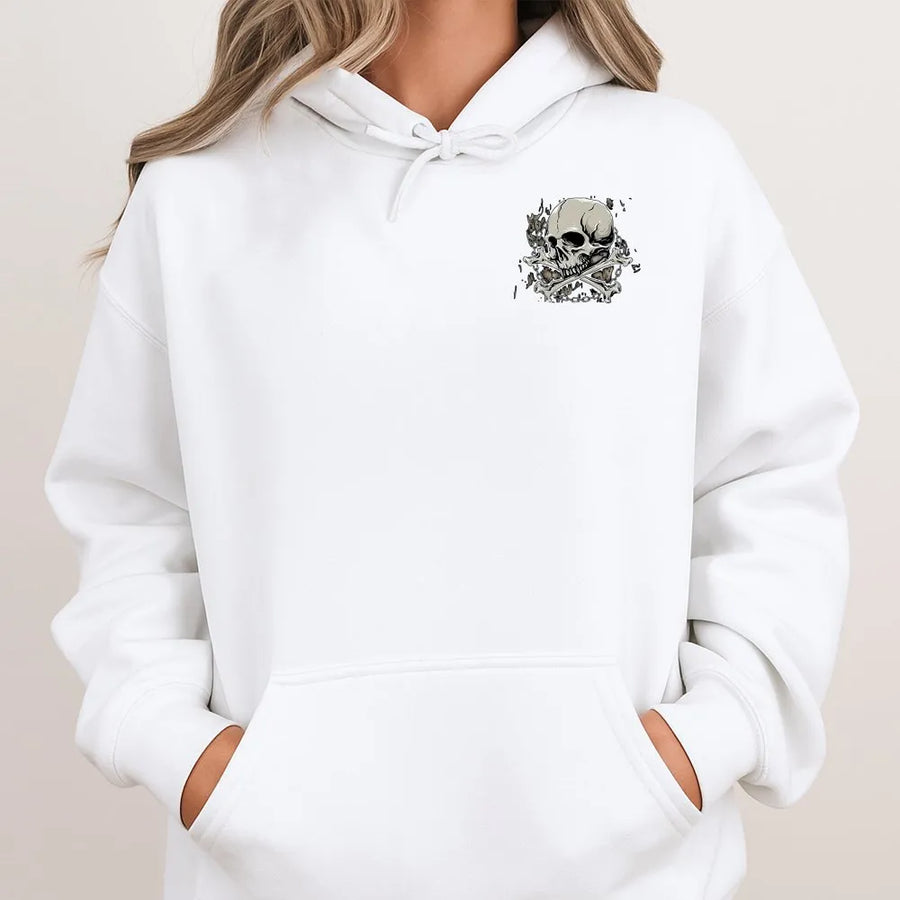 Don't Judge Me Skull Hoodie | Gothic Crossbones & Chains Graphic | Premium Cotton Tee | Unisex Streetwear Gift for Him & Her