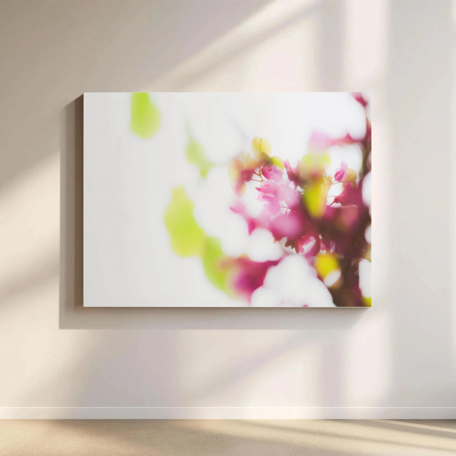 Abstract Floral Canvas Wall Art | Dreamy Soft Focus Spring Blossom Print | Premium Gallery Wrapped Canvas | Modern Botanical Home Decor Gift