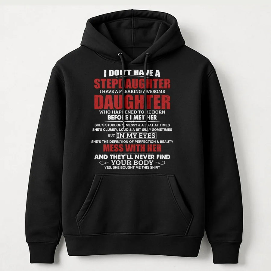 Stepdad Hoodie | Funny Bonus Dad Gift | Premium Cotton Blend Sweatshirt | Birthday Or Father's Day 2026 Present For Stepfather