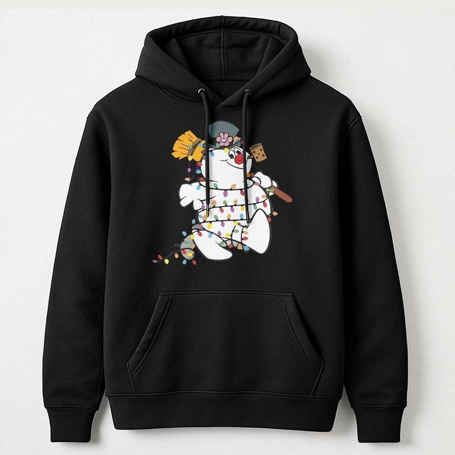 Snowman Christmas Hoodie | Festive Holiday Cartoon Graphic | Premium Cotton Blend Sweatshirt | Cute Winter Gift for Women and Men