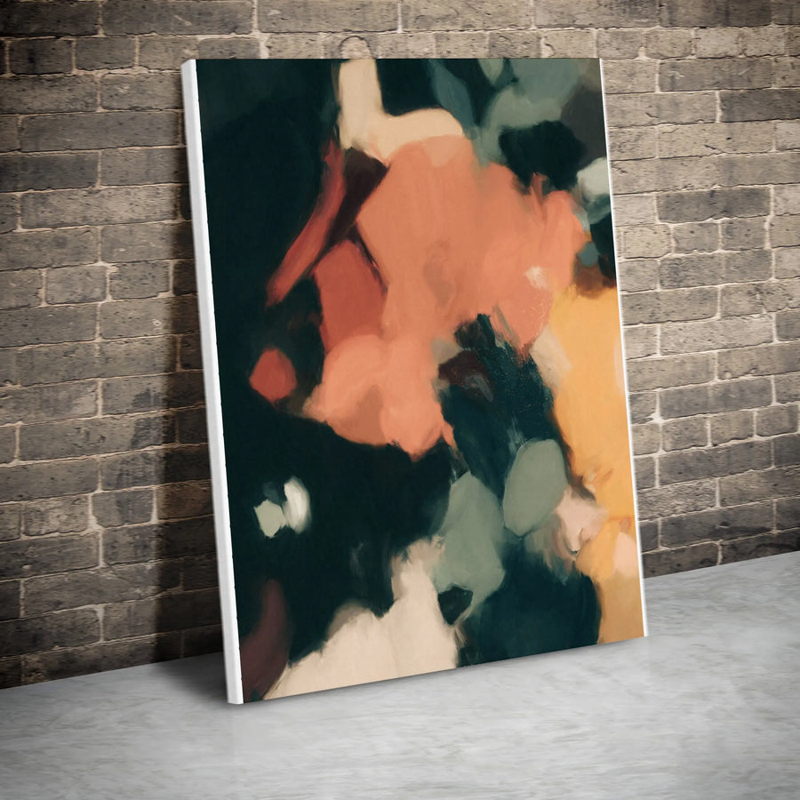 Abstract Canvas Wall Art | Modern Earth Tone Brush Stroke Painting | Premium Thick 1.25" Gallery Wrapped Print | Living Room & Office Decor Gift