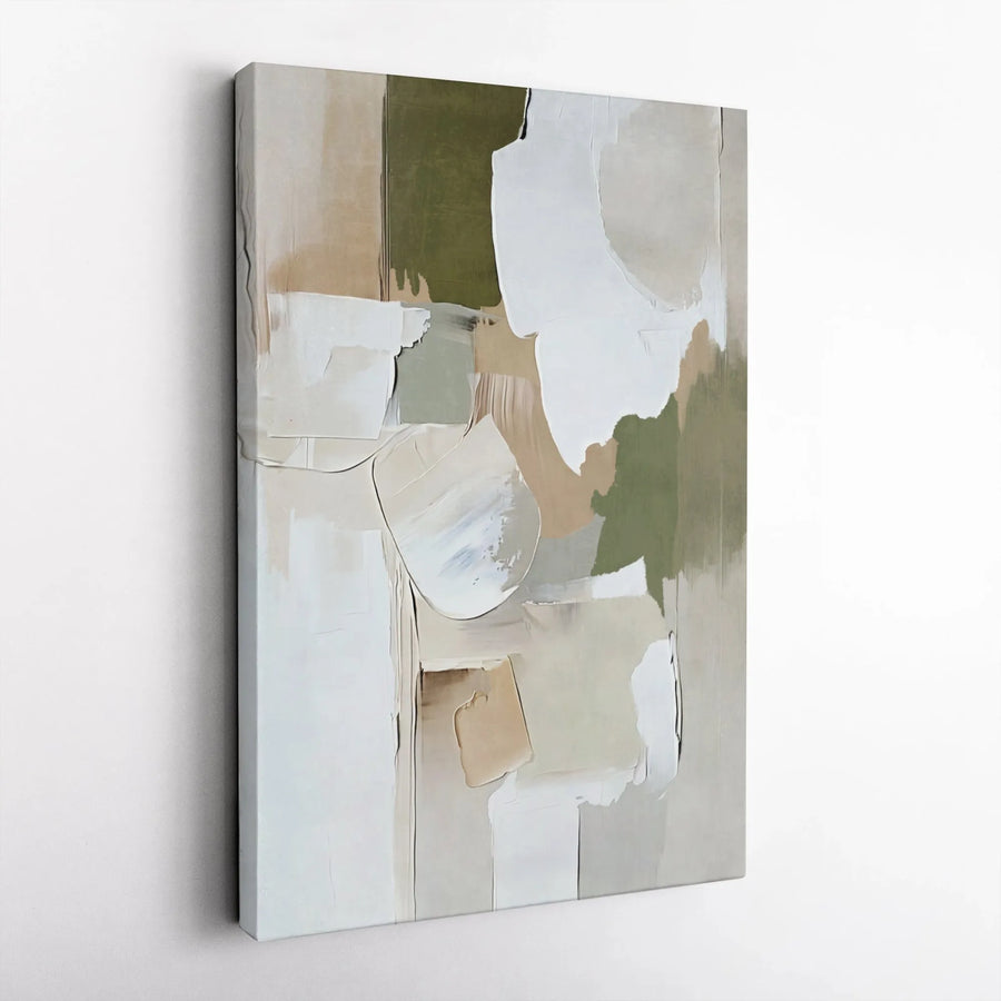 Abstract Textured Vertical Canvas | Minimalist Earth Tone Wall Art | Premium 1.25" Thick Gallery Print | Contemporary Home & Office Decor Gift