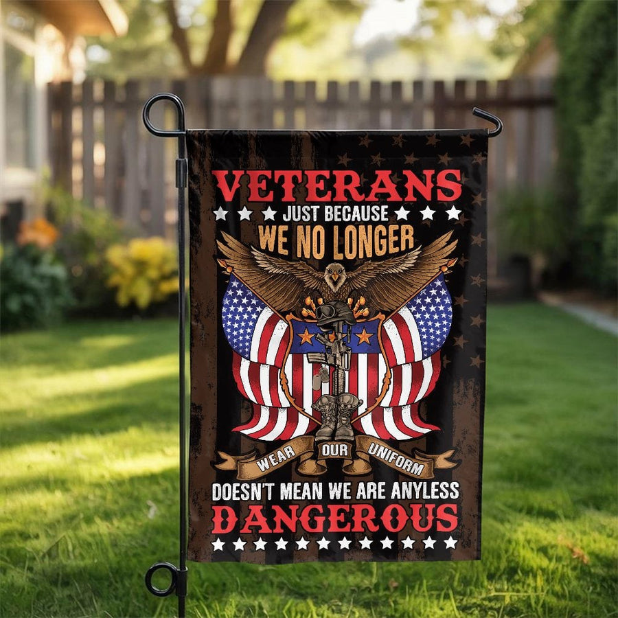 Veteran Garden Flag | Patriotic American Eagle & Uniform Design | Premium Weather-Resistant Polyester | Military Retirement Gift for Proud Veterans
