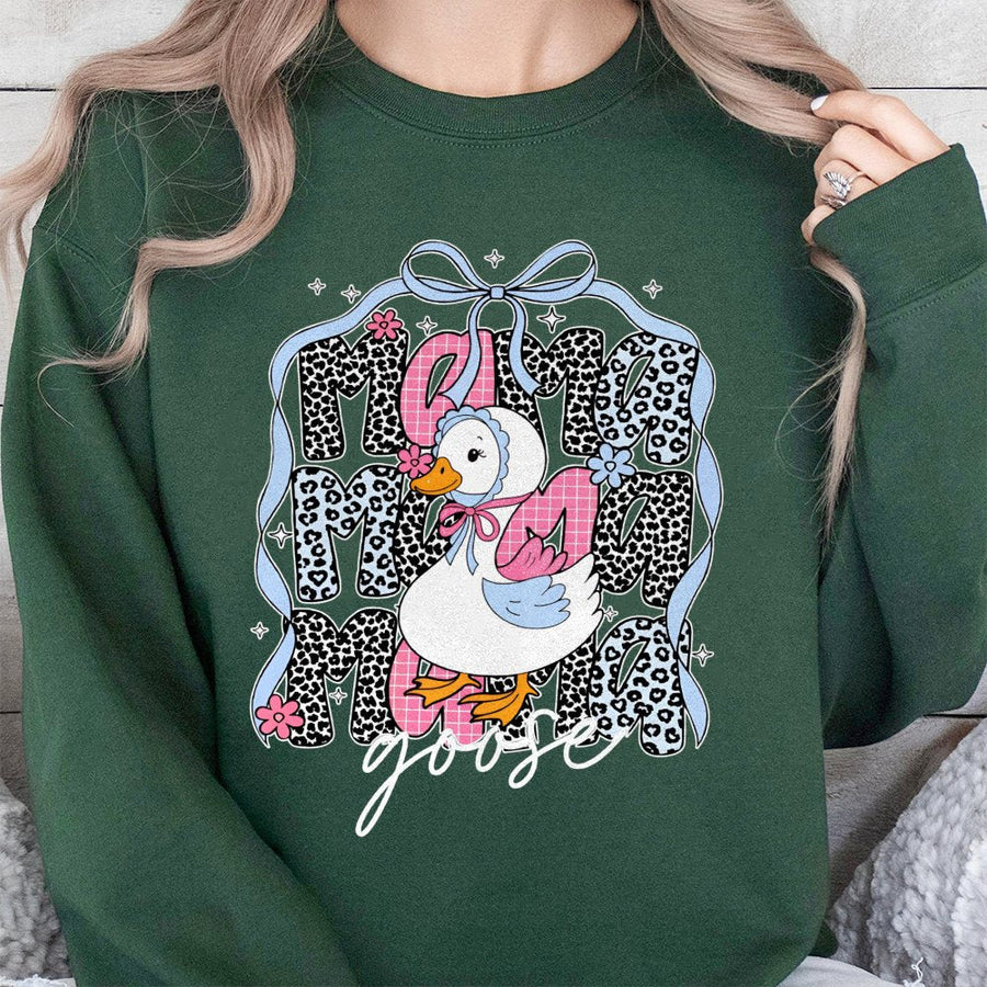 Mama Goose Sweatshirt | Cute Duck Lover Graphic Design | Soft Cotton-Poly Blend | Premium Mother's Day 2026 Gift for Moms